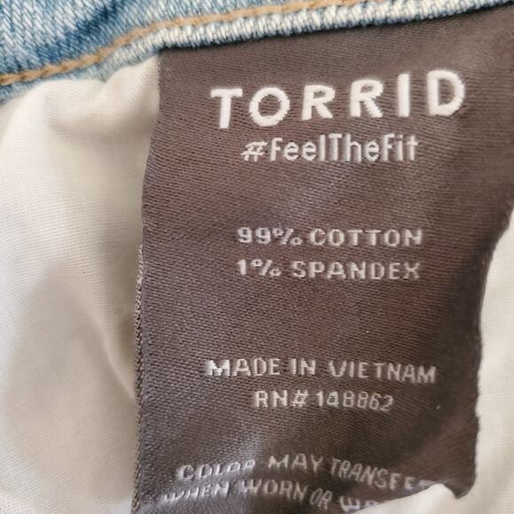 TORRID Classic Denim Jeans High Rise Ankle - Light wash - Plus sz 26T- NWT - Picture 6 of 11